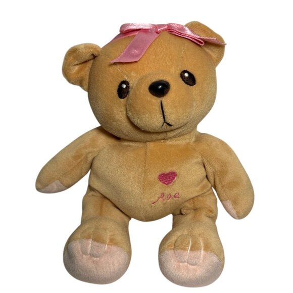 Cherished Teddies Ava 1998 Plush Bear Pink Bow Priscilla Hillman - Picture 1 of 6